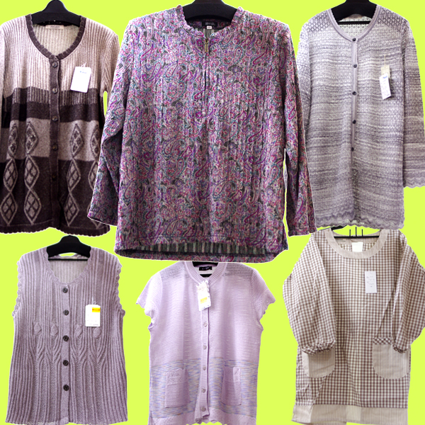 ミセス春物カーディガン、ベスト、半開Tブラウス緊急入荷!