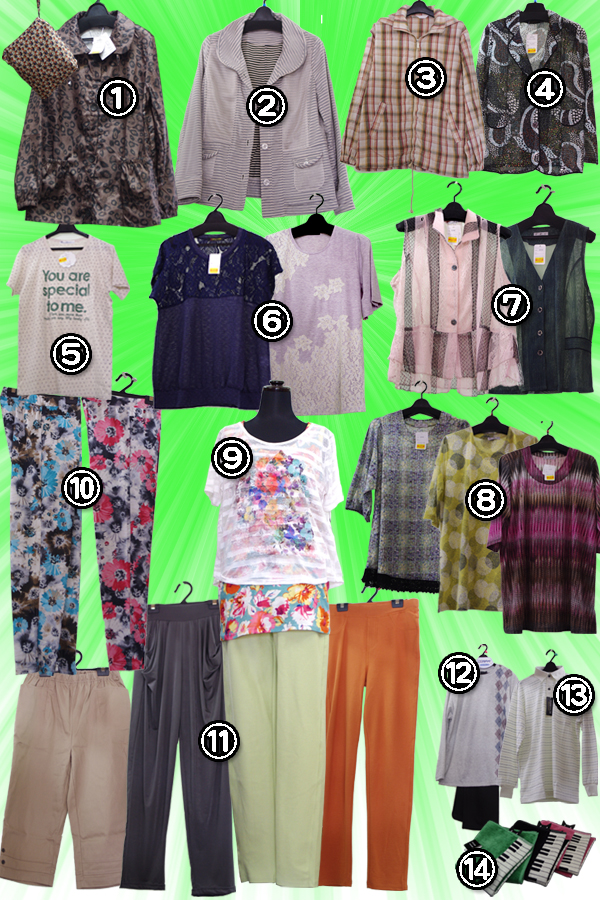 機能性ジャケット・ブラウス各種が大ヒットの予感!1290円のボトムも大好評につき追加しましたー♪